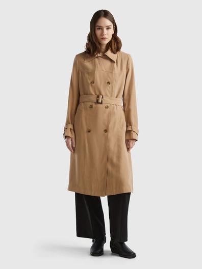 Double-breasted midi trench coat offers at £107.95 in United Colors Of Benetton