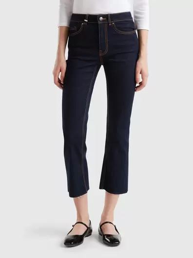 Cropped jeans in recycled cotton offers at £59.95 in United Colors Of Benetton