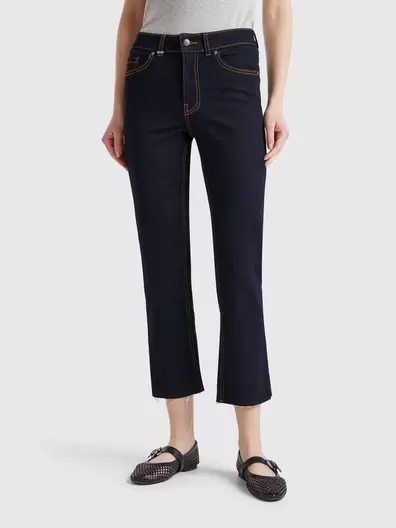 Cropped jeans in recycled cotton offers at £59.95 in United Colors Of Benetton