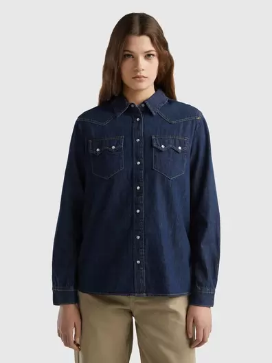 Western denim shirt offers at £59.95 in United Colors Of Benetton