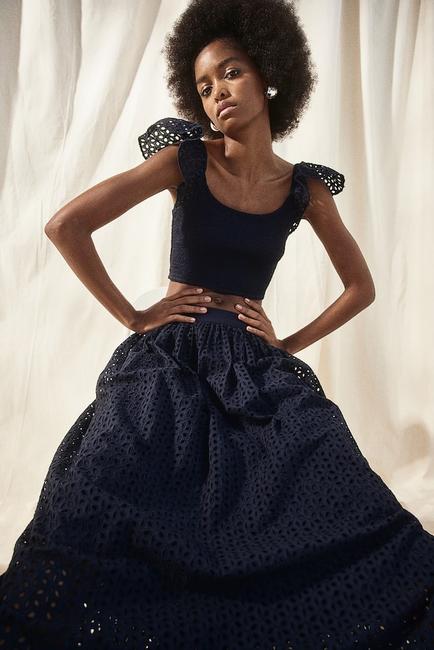 Broderie anglaise maxi skirt offers at £44.99 in H&M