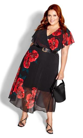 Evans Black Ashley Maxi Dress offers at £35 in Evans