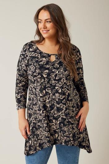 Evans Black Keyhole Swing Tunic offers at £15 in Evans