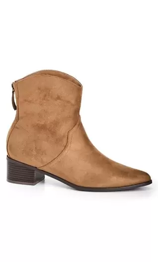 Evans WIDE FIT Brown Western Ankle Boot offers at £25 in Evans