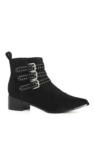 Evans Black WIDE FIT Bexley Ankle Boot offers at £25 in Evans