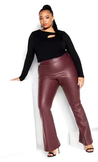 Evans Burgundy Red Aria Pant offers at £15 in Evans