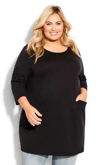 Evans Black Pickstix Plain Tunic offers at £15 in Evans