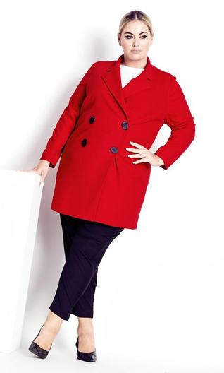 Evans Crimson Red Formal Midi Coat offers at £35 in Evans