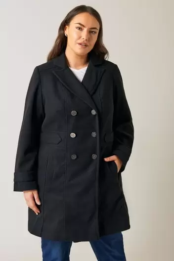 Evans Black Military Coat offers at £55 in Evans