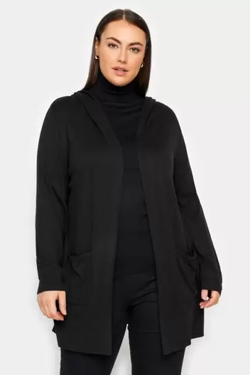 Evans Black Hooded Cardigan offers at £20 in Evans