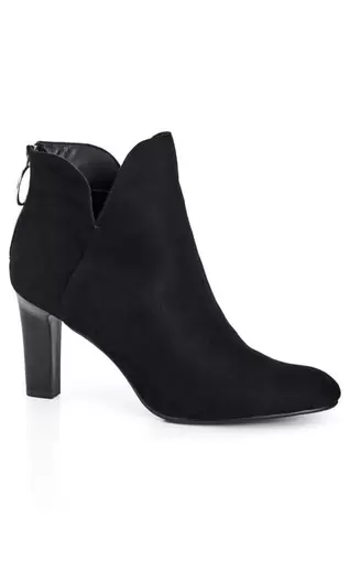 Evans Black WIDE FIT Miami Ankle Boot offers at £25 in Evans