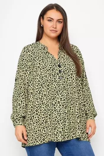 Evans Green Animal Print Blouse offers at £15 in Evans