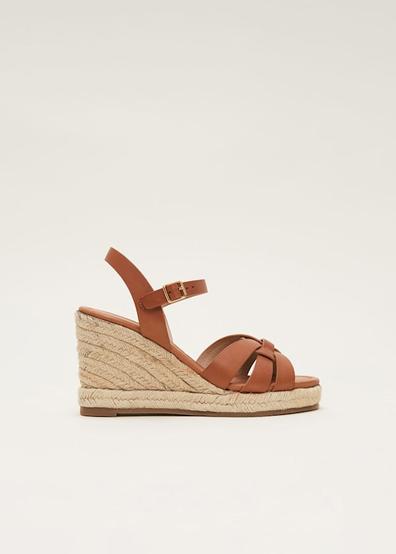 Leather Multi Strap Wedge Espadrille offers at £59 in Phase Eight