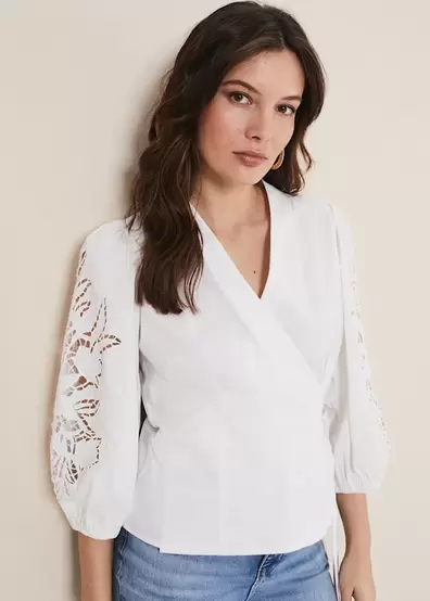 Kacey Broderie Blouse offers at £45 in Phase Eight