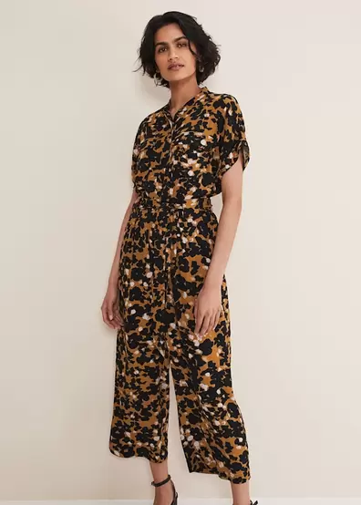 Nell Abstract Cropped Wide Leg Jumpsuit offers at £49.5 in Phase Eight