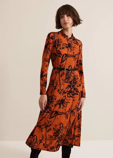 Krissy Floral Piped Midi Dress offers at £69 in Phase Eight