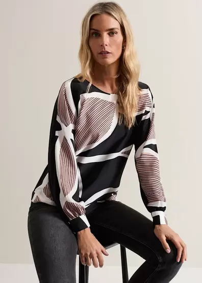 Alora Swirl Print Top offers at £49 in Phase Eight