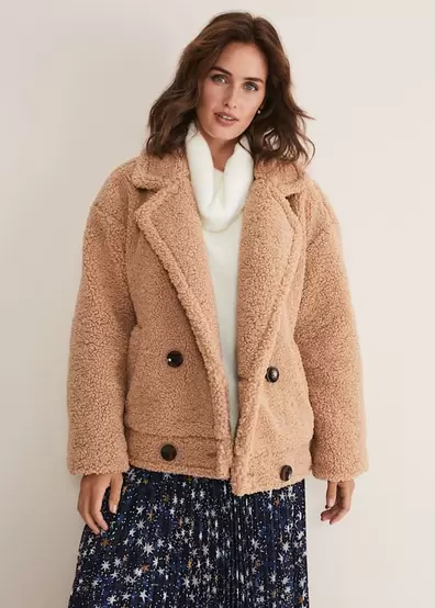 Kelsey Short Teddy Coat offers at £79.5 in Phase Eight