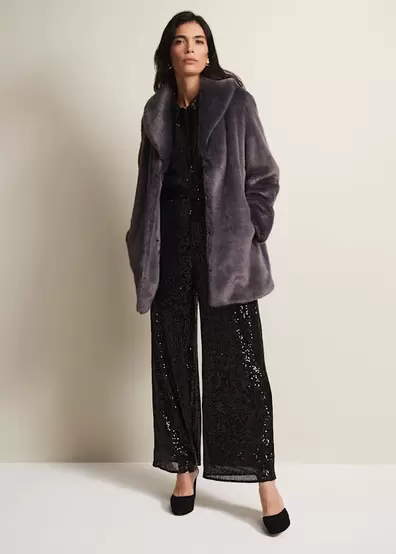 Meg Faux Fur Coat offers at £99.5 in Phase Eight