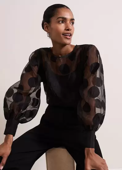 Siera Spot Jacquard Blouse offers at £59 in Phase Eight