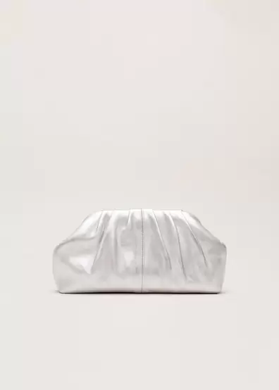 Silver Leather Pouch Clutch Bag offers at £49 in Phase Eight