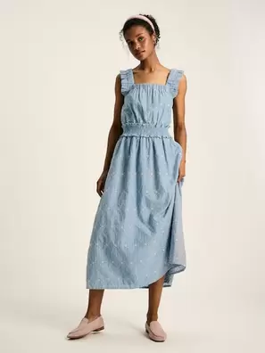 Joules Nadia Broderie Sun Dress offers at £34 in Joules