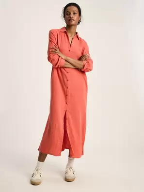 Joules Erica Button Through Cotton Shirt Dress offers at £29 in Joules