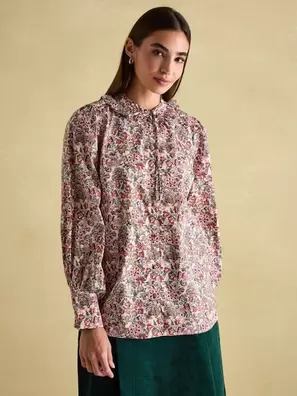 Joules Harper Pussybow Tie Blouse offers at £19 in Joules