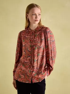 Joules Harper Pussybow Tie Blouse offers at £19 in Joules