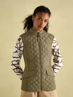 Joules Minx Showerproof Diamond Quilted Gilet offers at £29 in Joules