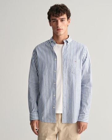 Regular Fit Striped Cotton Linen Shirt offers at £60 in Gant