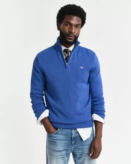 Casual Cotton Half-Zip Sweater offers at £125 in Gant