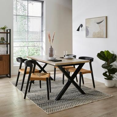 Ezra 4-6 Seater Rectangular Extendable Dining Table, 160-200cm offers at £239.2 in Dunelm