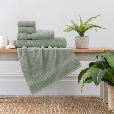 Sage Green Egyptian Cotton Towel offers at £0.96 in Dunelm
