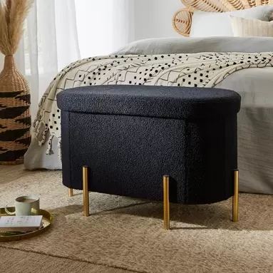 Boucle Lozenge Ottoman offers at £41.3 in Dunelm