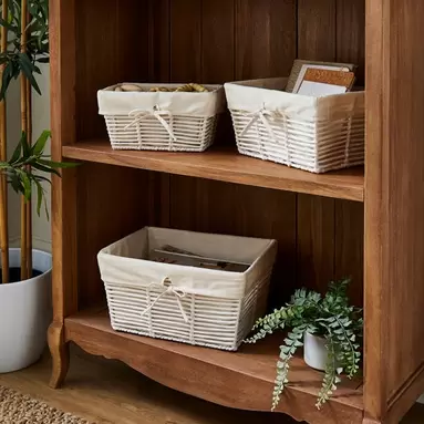 Set of 3 Rectangle Purity Baskets offers at £12.6 in Dunelm