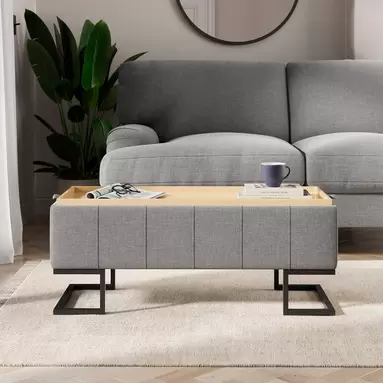 Holland Flatweave Tray Table Ottoman offers at £139 in Dunelm