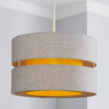 Frea Lennox Herringbone Lamp Shade offers at £6.25 in Dunelm