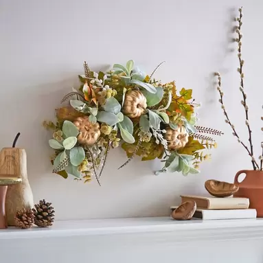 Artificial Gold Pumpkin Wall Garland offers at £10.5 in Dunelm