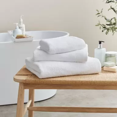 White Cotton Soft Towel offers at £1 in Dunelm