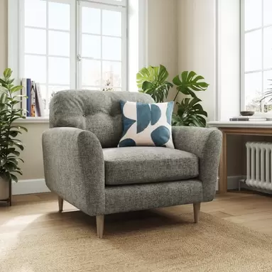 Sven Chunky Chenille Snuggle Chair offers at £399.2 in Dunelm