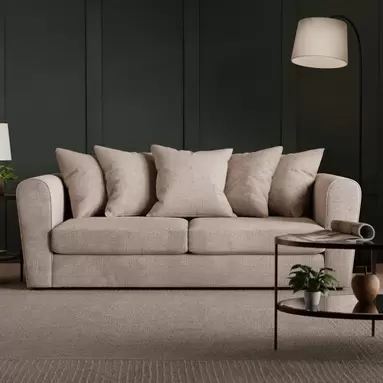 Blake Curved Arm Chunky Chenille 3 Seater Sofa offers at £439.2 in Dunelm