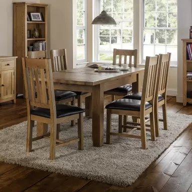 Astoria 4-6 Seater Rectangular Extendable Dining Table, Solid Oak offers at £455.2 in Dunelm