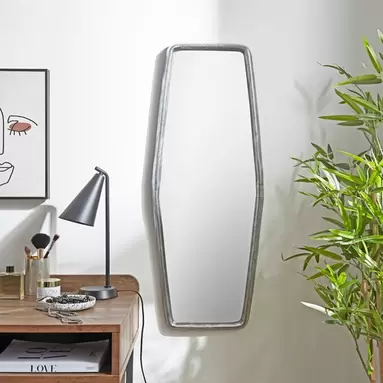 Pewter Metal Full Length Wall Mirror offers at £35 in Dunelm