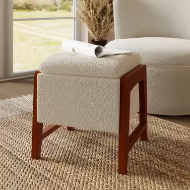 Annie Boucle Footstool offers at £41.3 in Dunelm