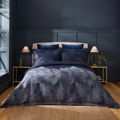 Dorma Navy Winter Fern Duvet & Pillowcase Set offers at £52.5 in Dunelm