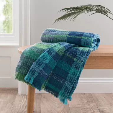 Handwoven Rainbow Throw, 130 x 170cm offers at £5 in Dunelm