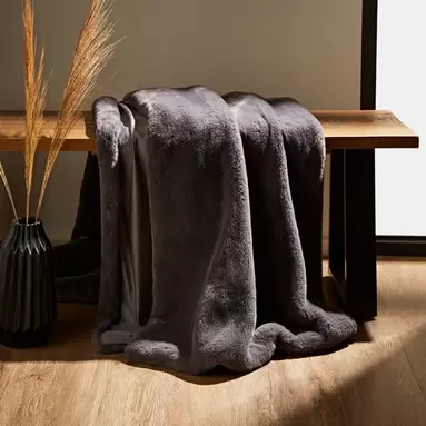 Silky Soft Faux Fur Recycled Throw offers at £38.5 in Dunelm