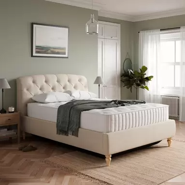 Arriana Ottoman Chesterfield Bed Frame, Woven Fabric offers at £454.3 in Dunelm