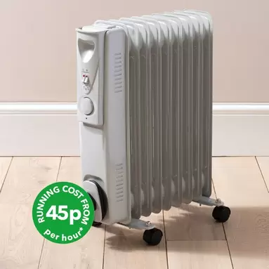 2000W 9 Fin Oil Filled Radiator offers at £34.3 in Dunelm